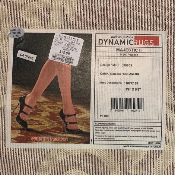 Majestic Cream and Red SM Area Rug - Picture 3 of 4